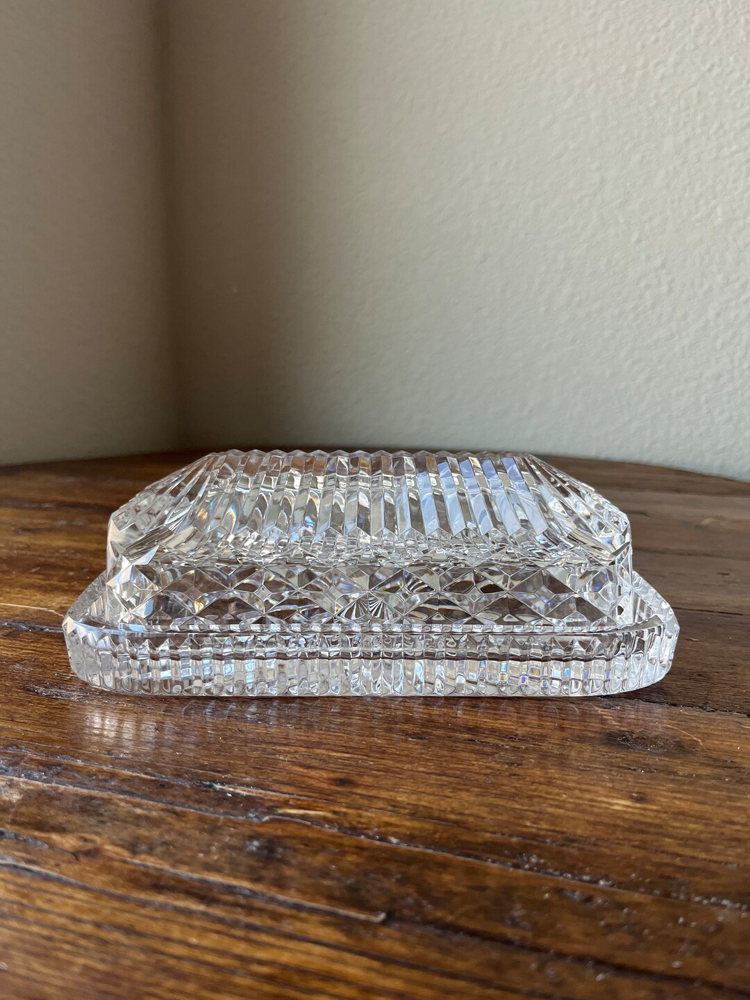 Waterford Crystal Covered Butter Dish Etsy