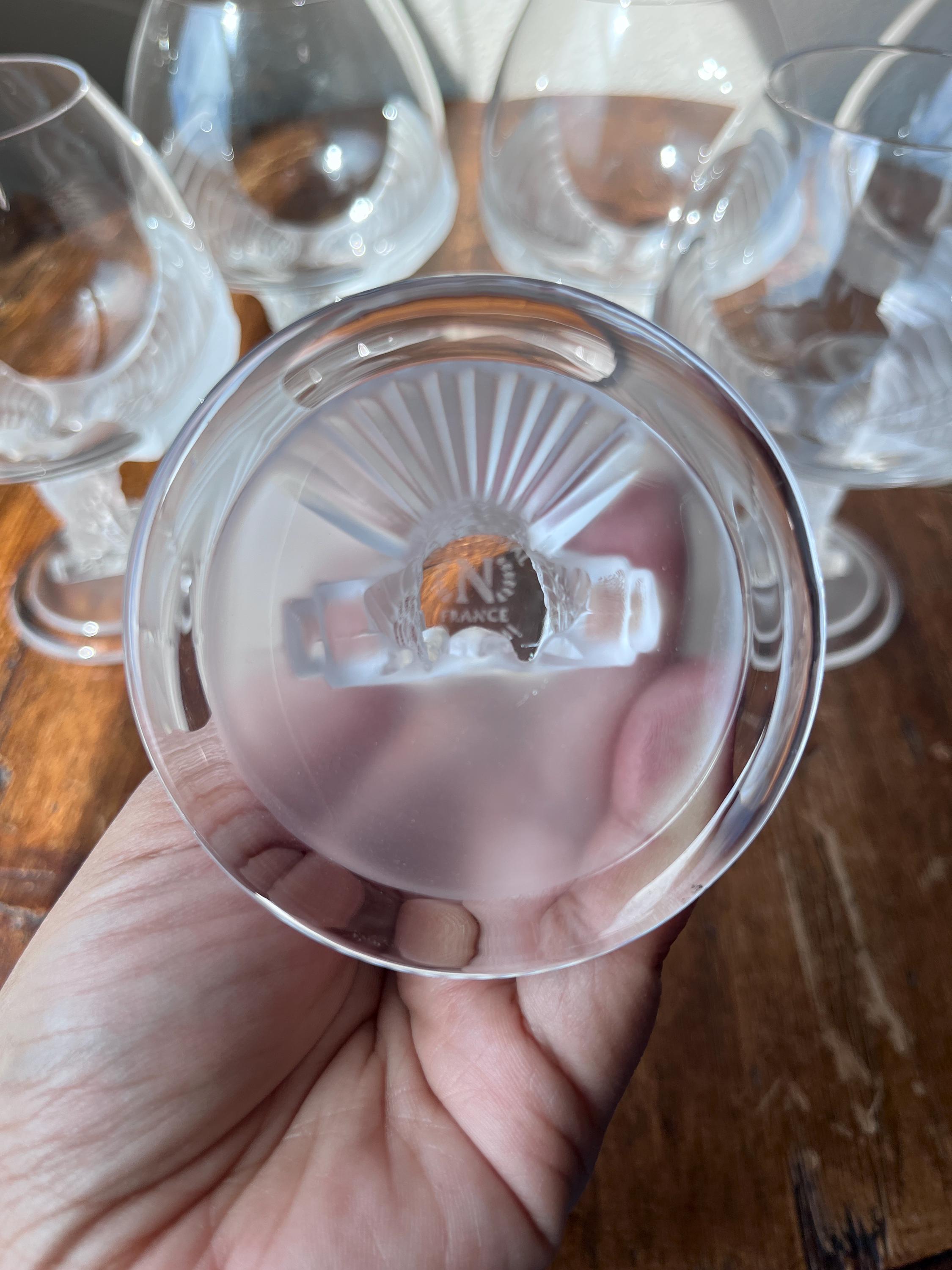 Set of 6 - Cristal De Sevres Napoleon Crystal Brandy Balloon