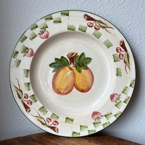 Casafina Portugal Handpainted Fruit Motif Platter 14”