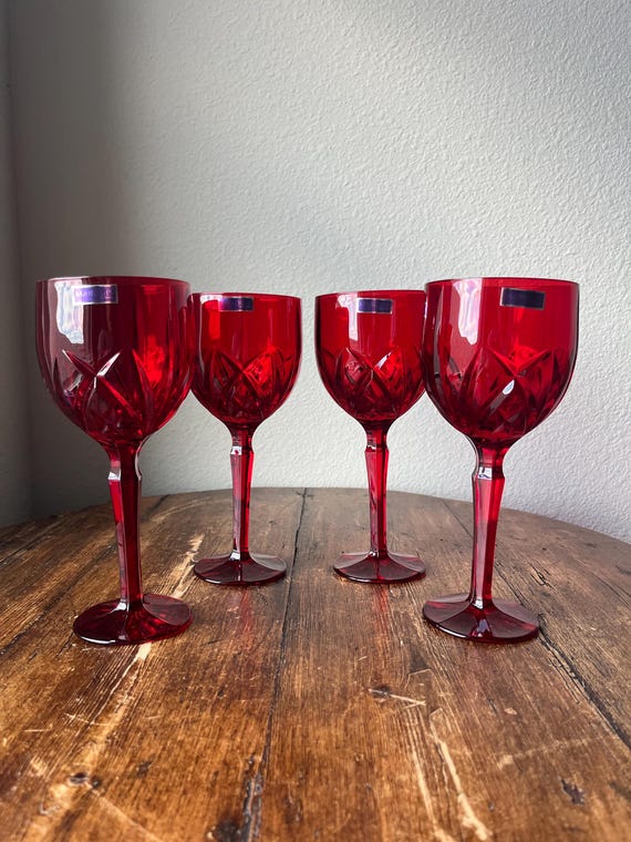 Set of 4 - Marquis by Waterford Brookside Red All Purpose Wine Glassware,  Goblets - Etsy Canada