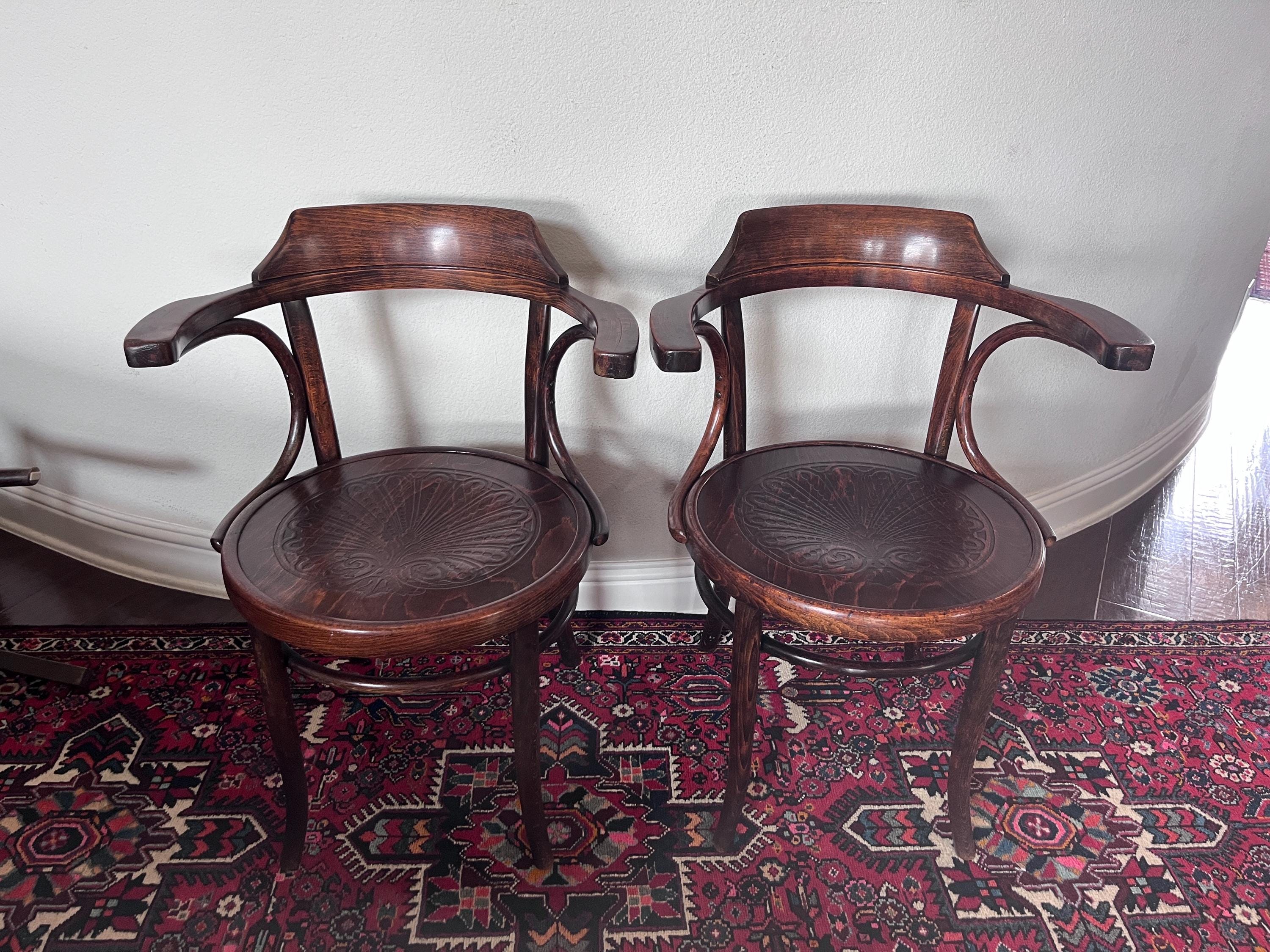 Set of 4 - Antique Mundus and Jacob & Josef Kohn Bentwood