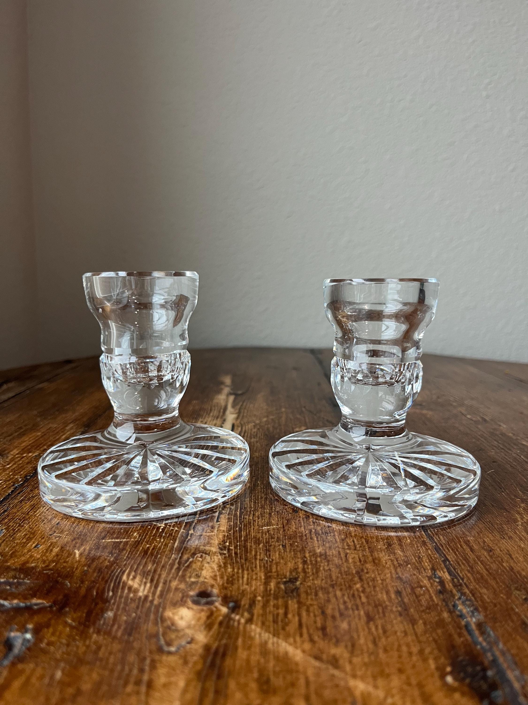 Lalique Crystal Candlesticks - Etsy