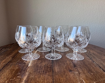 Set of 7 - Waterford Lismore Crystal Brandy Snifter Glasses