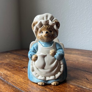 Vintage Otagiri Japan Handgefertigte Land Mama Bär Serviettenhalter aus Keramik