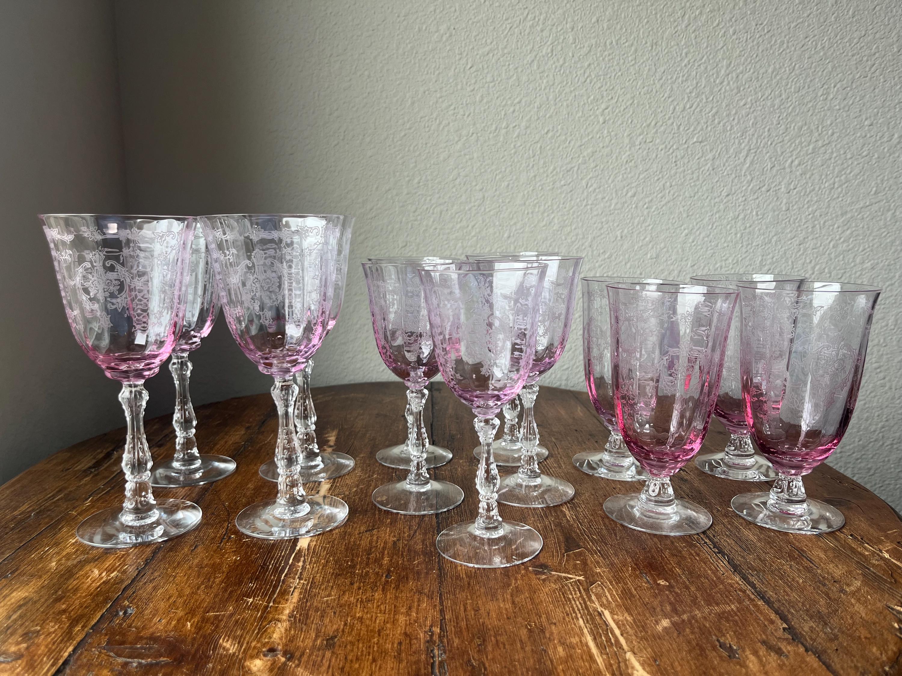 専用です フォストリア ジューン　ピンク　デザートプレート フォストリア ジューン ピンク デザートプレート