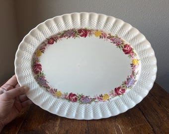 Spode Billingsley Rose Platter - Vintage 13.5