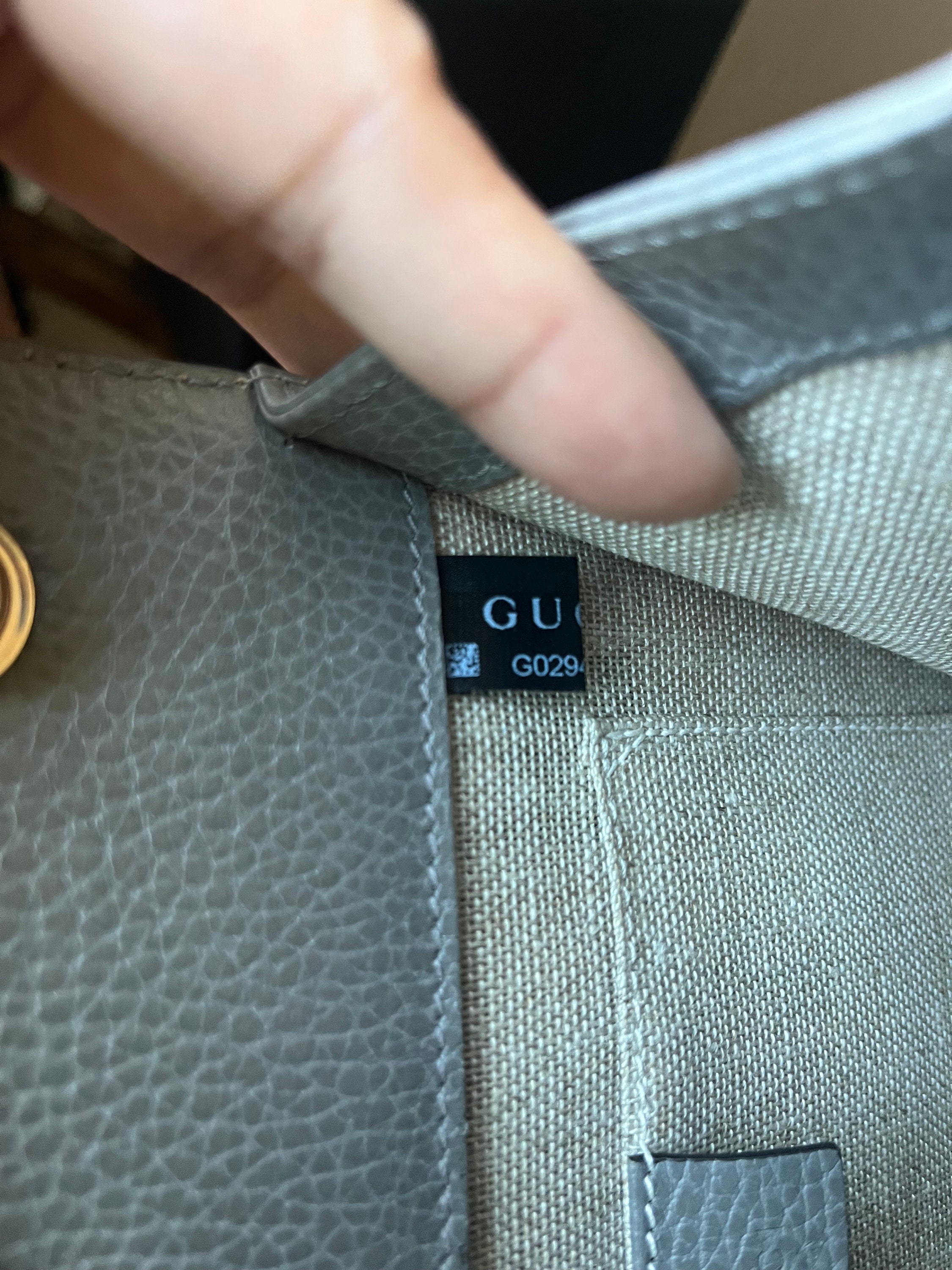 Buy Gucci Gray Interlocking G Chain Leather Crossbody Bag Grey