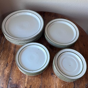 Sold separately or per piece - Dansk Designs Denmark Green Mist Pattern Speckled Saucer, Bread butter, Salad and Dinner plate