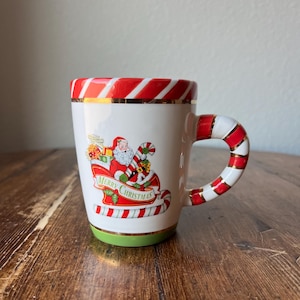 Taza navideña Cartas a Papá Noel de Christopher Radko Ironstone