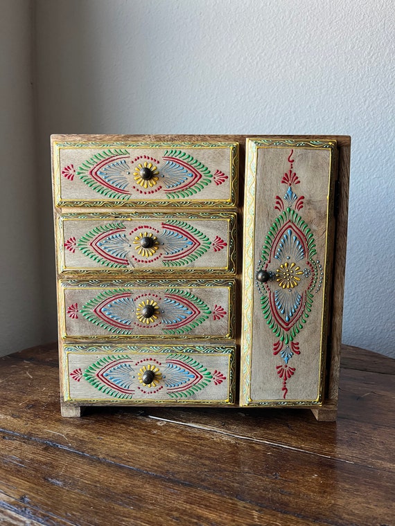 Mango wood jewelry holder/box/cabinet by Sundance… - image 1