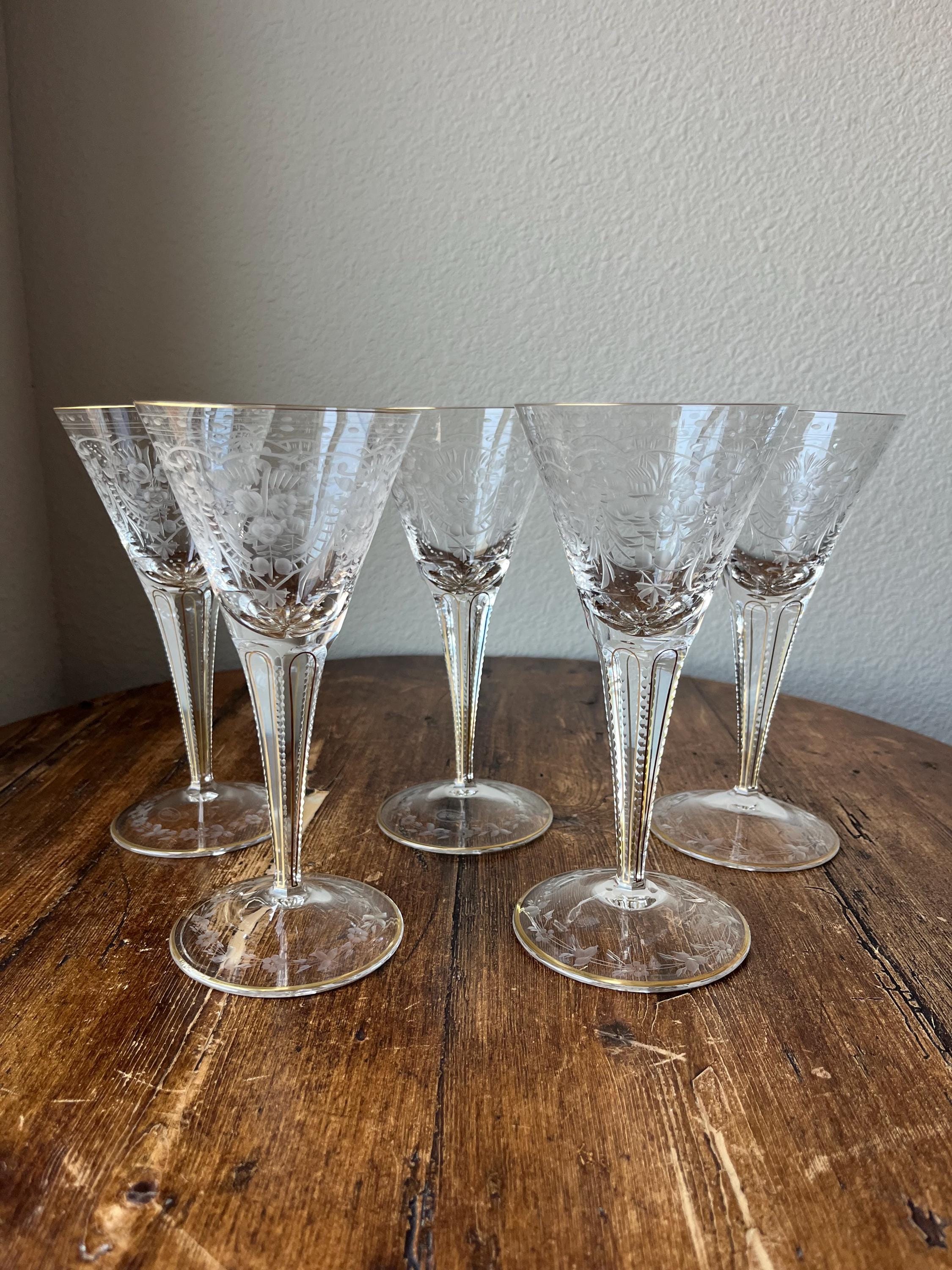 Vintage Moser Glasses - Etsy