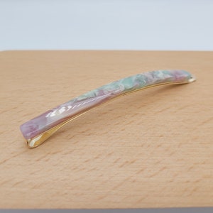 Marble Resin Hair Pins, Long Vintage Gold Alligator Hair Clip, Stylish Minimalist Barrettes, Acetate Resin Hair Pins, Hair Clip for Girls