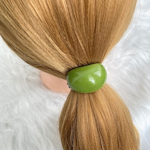 Gekrümmte Harz-Acetat-Haarspange, ovale Harz-Bandmanschette, Pferdeschwanzhalter, stilvolle Harz-Haarbänder für Frauen, Jugendliche, lässigen und täglichen Gebrauch.