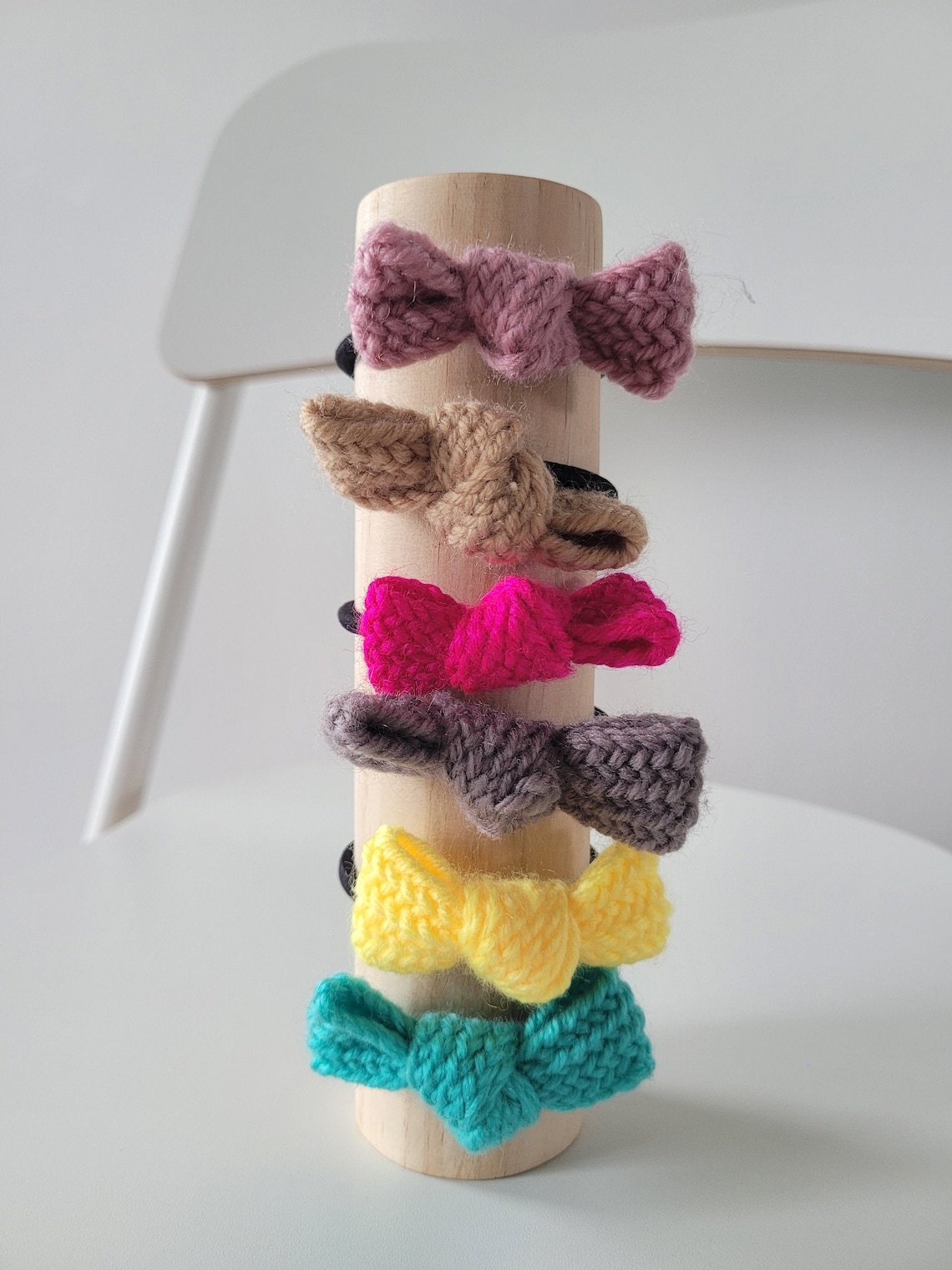 Nice & Knit Yarn Bow Hair Band Colorful Bow Cute Mom and Etsy