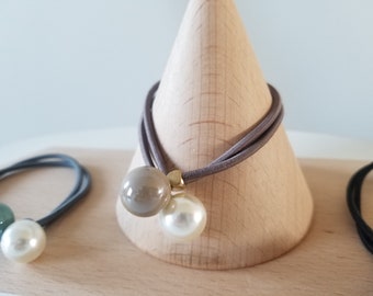 Pärlhårsnören, Högkvalitativt hårband av konstgjorda pärlor, Enkelt och elegant, För tonåringar, mammor, döttrar, flickvänner, Smärtfritt hårband