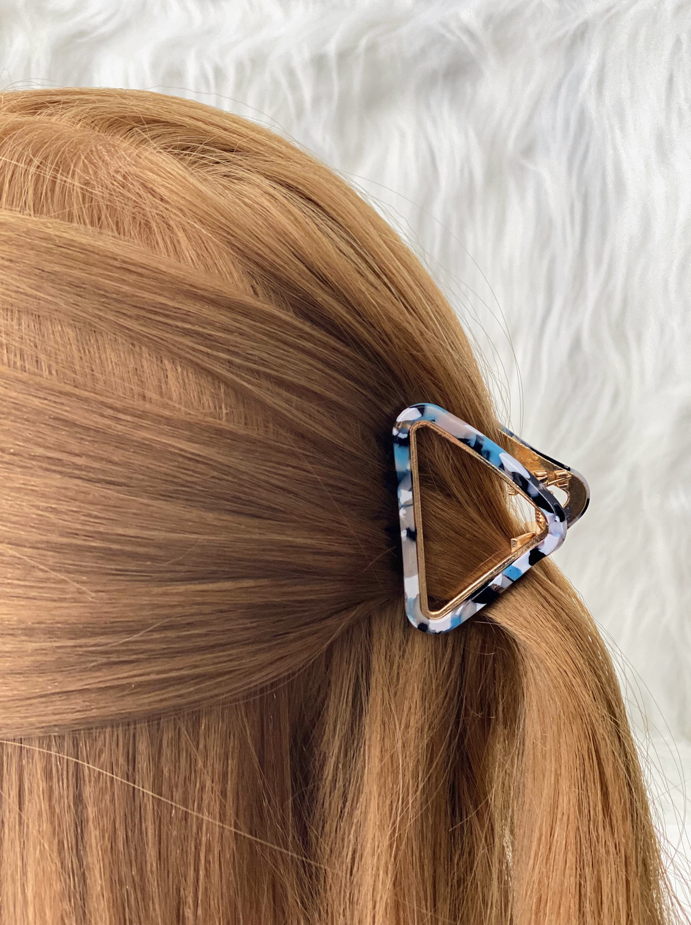 triangle metal hair clips Silver Triangle Hair Claw Clip for Women and Girls - Non  main image 4