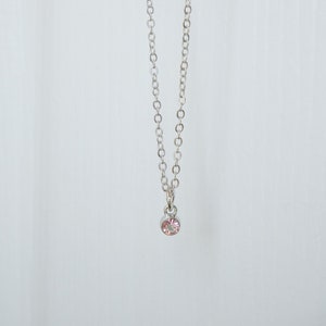 Simple Pink Charm Necklace