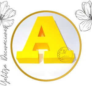 3D LETTERS TEMPLATE  Silhouette incluye todas las Letras Tamaño grande