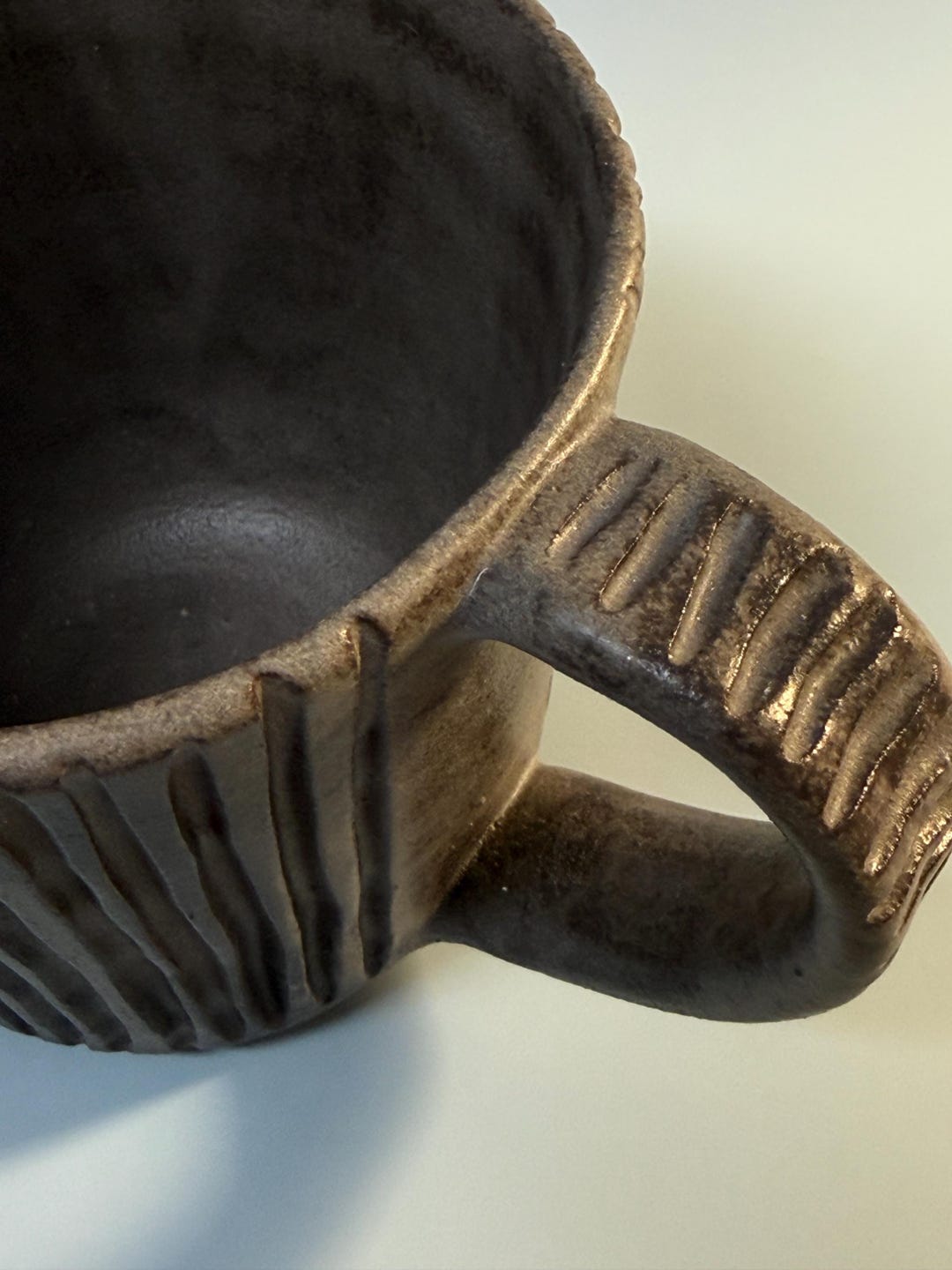 Handmade Sensory Mug – Tactile Ridges, Ceramic Coffee Cup – Grounding ...