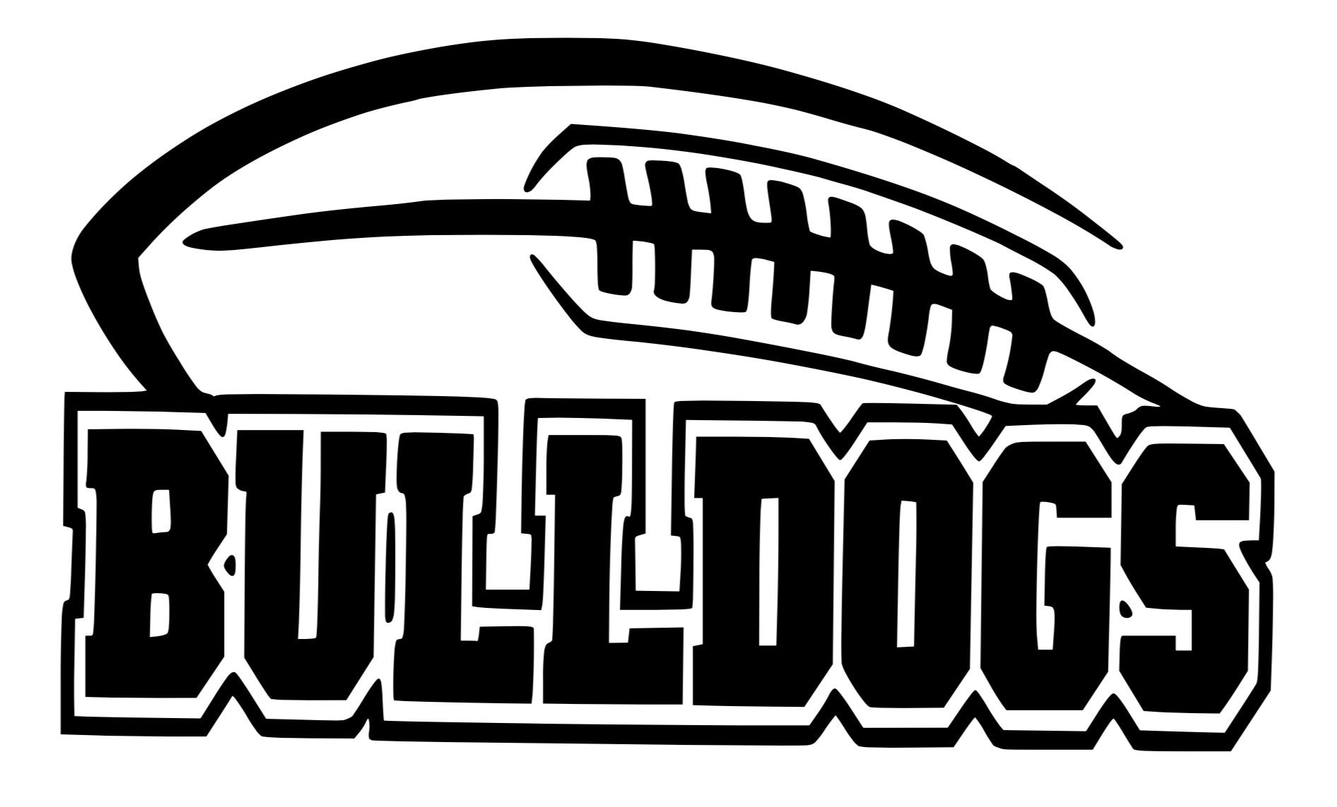 Football With bulldogs Decal | Etsy