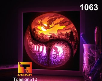 Download Dragon Light Box Etsy