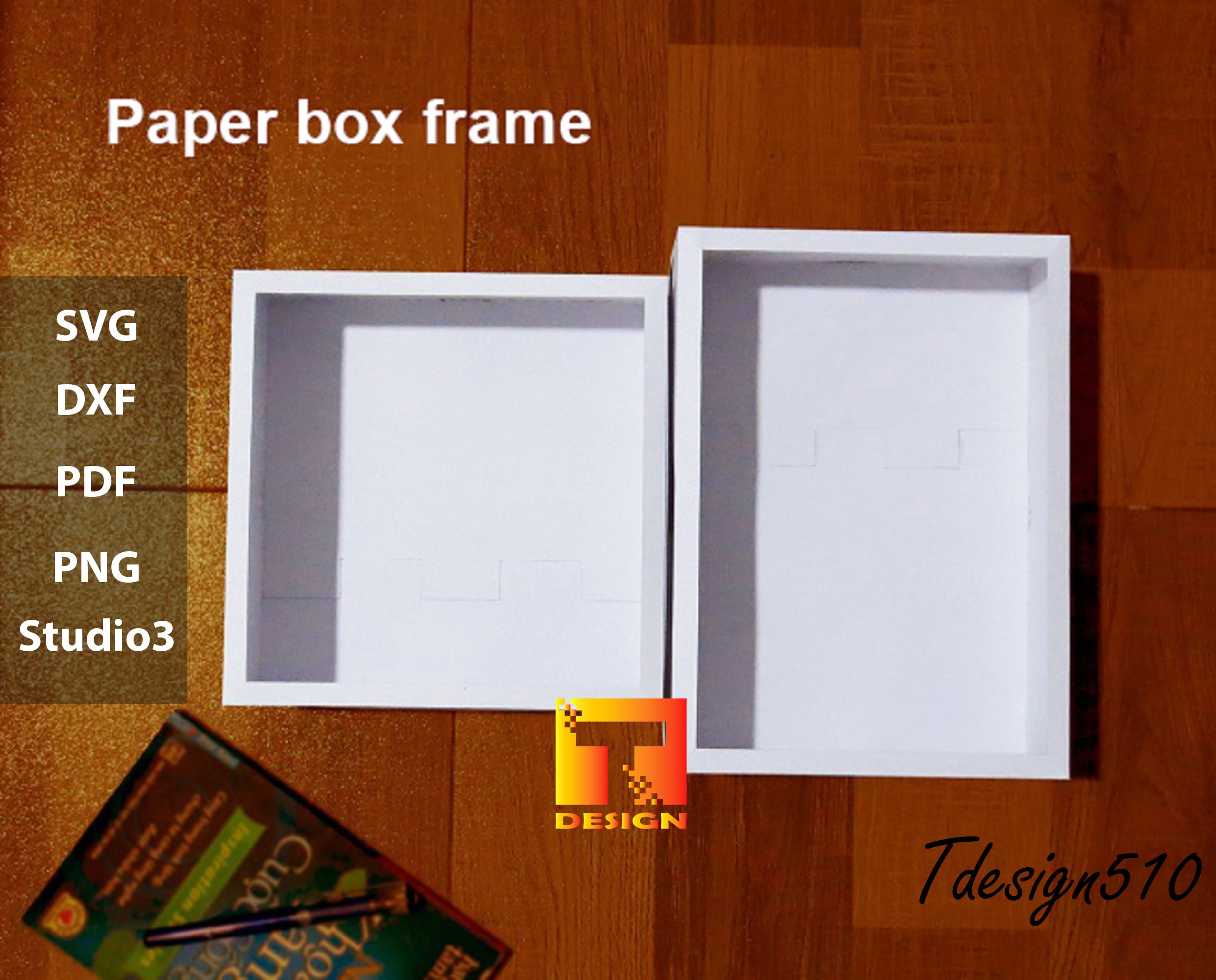 DIY picture frame with paper 