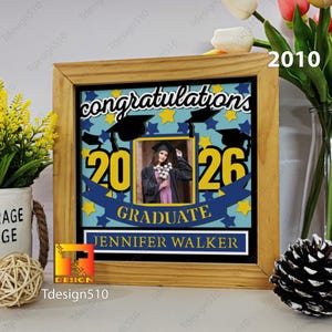CUSTOMIZABLE Graduation 3D shadow box Paper cutting templates Papercut crafting svg file DIY gift Cricut Silhouette, 2010