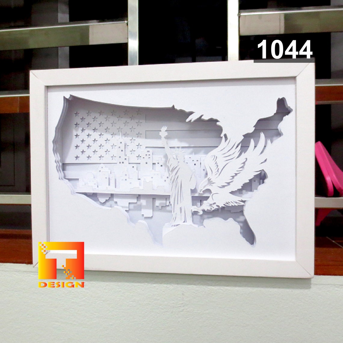 New York City Paper cut light box template shadow box 3D Etsy