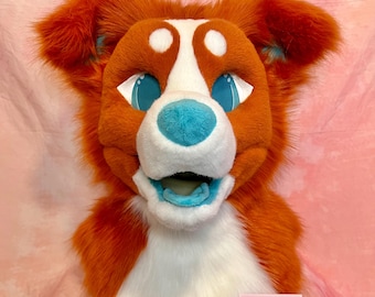Red Collie Fursuit Mini-Partial Premade, Furry, Costume