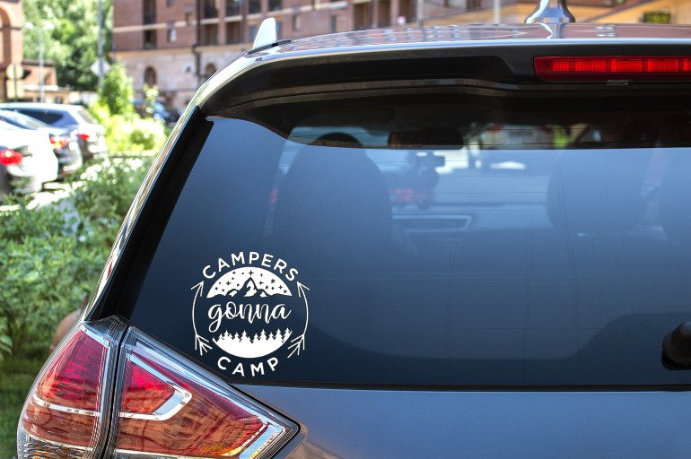 Camping Decals Outdoors Decals Car Window Laptop Decals Etsy
