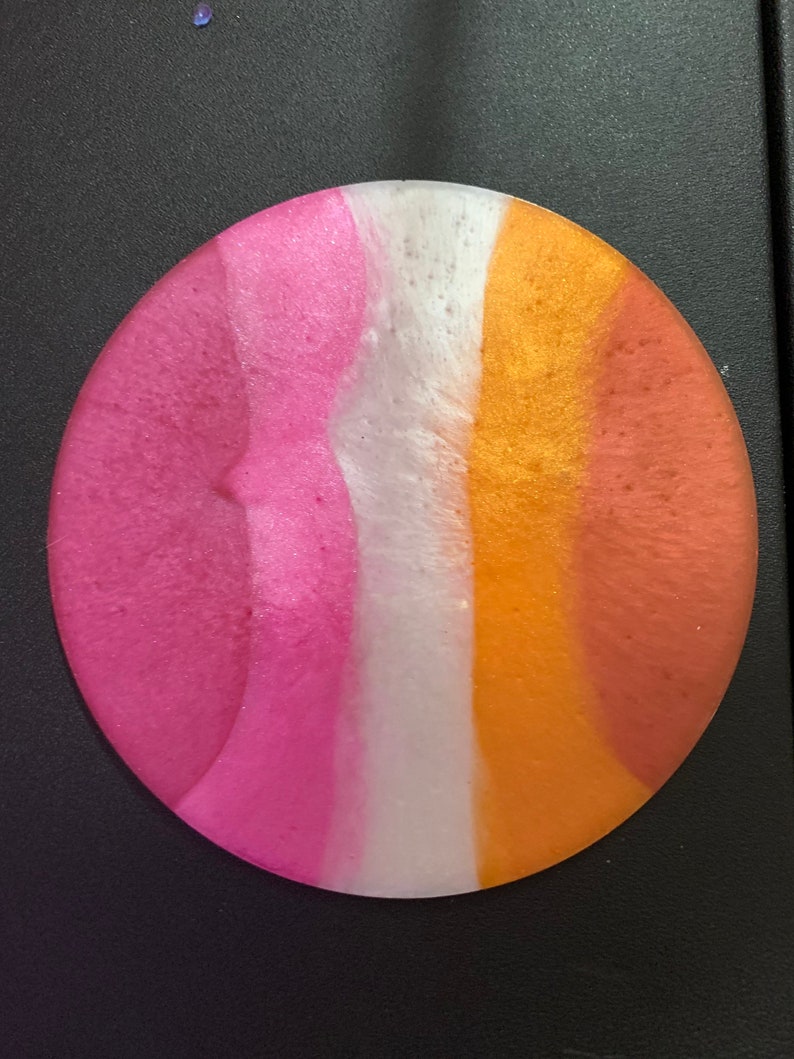 Lesbian pride circle coaster