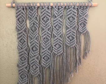 Grey Macrame Wall Hanging