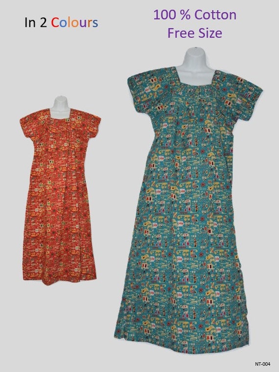 Cotton Women's Maxi Nightdress Nightgown Ladies Etsy Australia