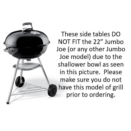 Side Table for Weber Charcoal Kettle Grill 22 and 26 Etsy