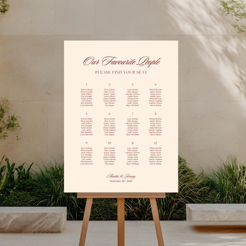 Colored Seating Sign Luxury Wedding Seating Chart Sign Template: Elegant Vintage Find Your ...