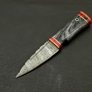 8 Inches Celtic Scottish - Genuine Damascus Sgian Dubh Dirk knife