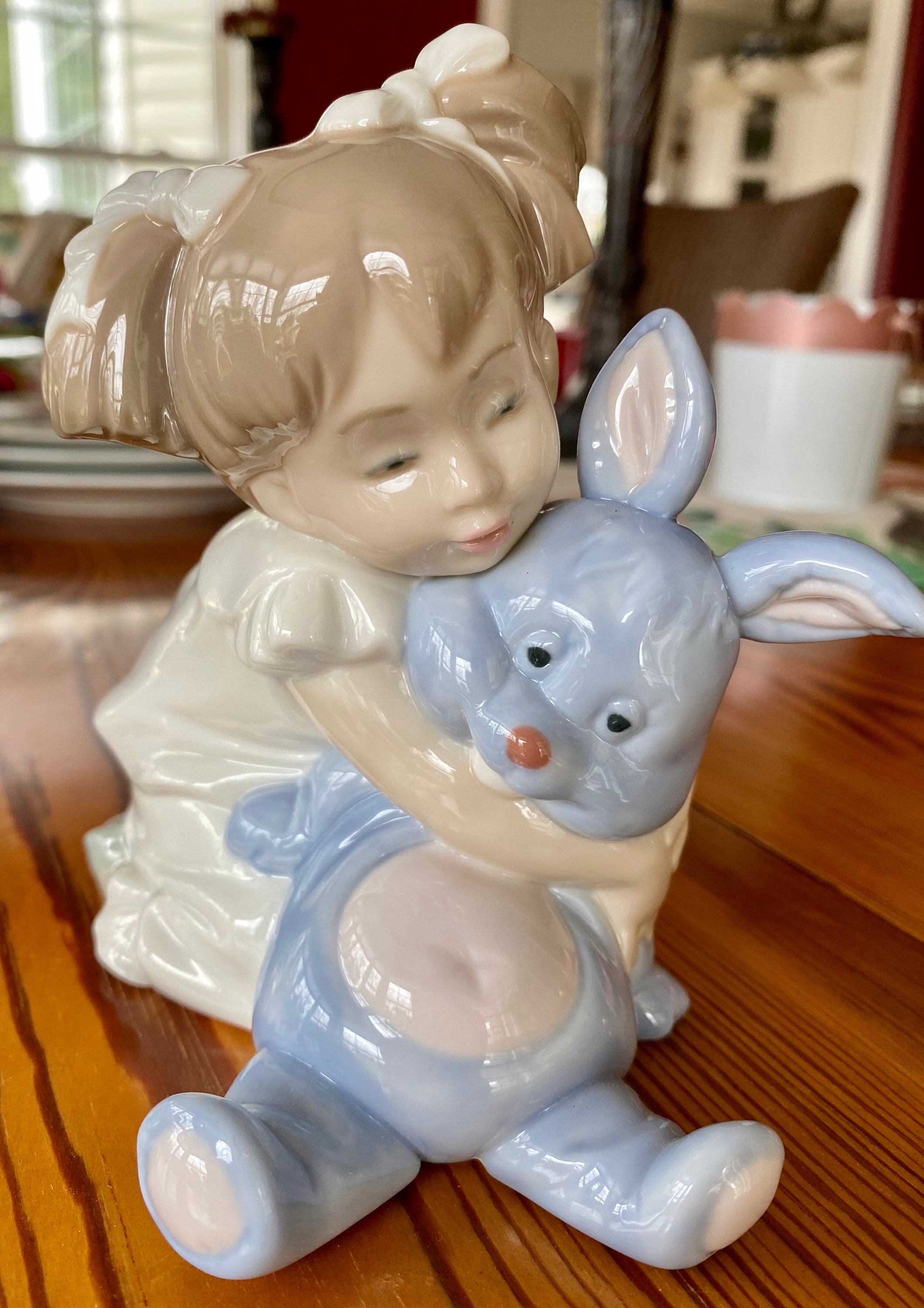 Lladro Girl with bunny figure Etsy