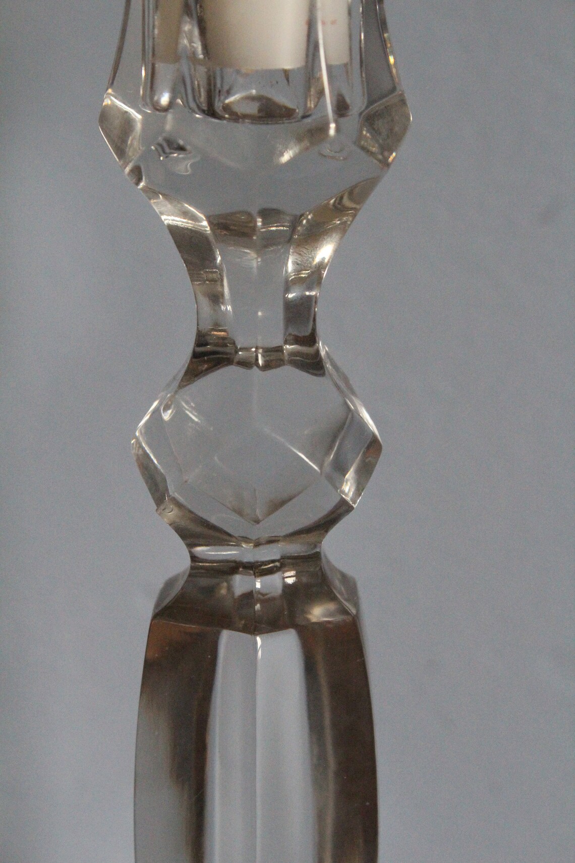 Large Crystal Candle Sticks set of 2 Etsy