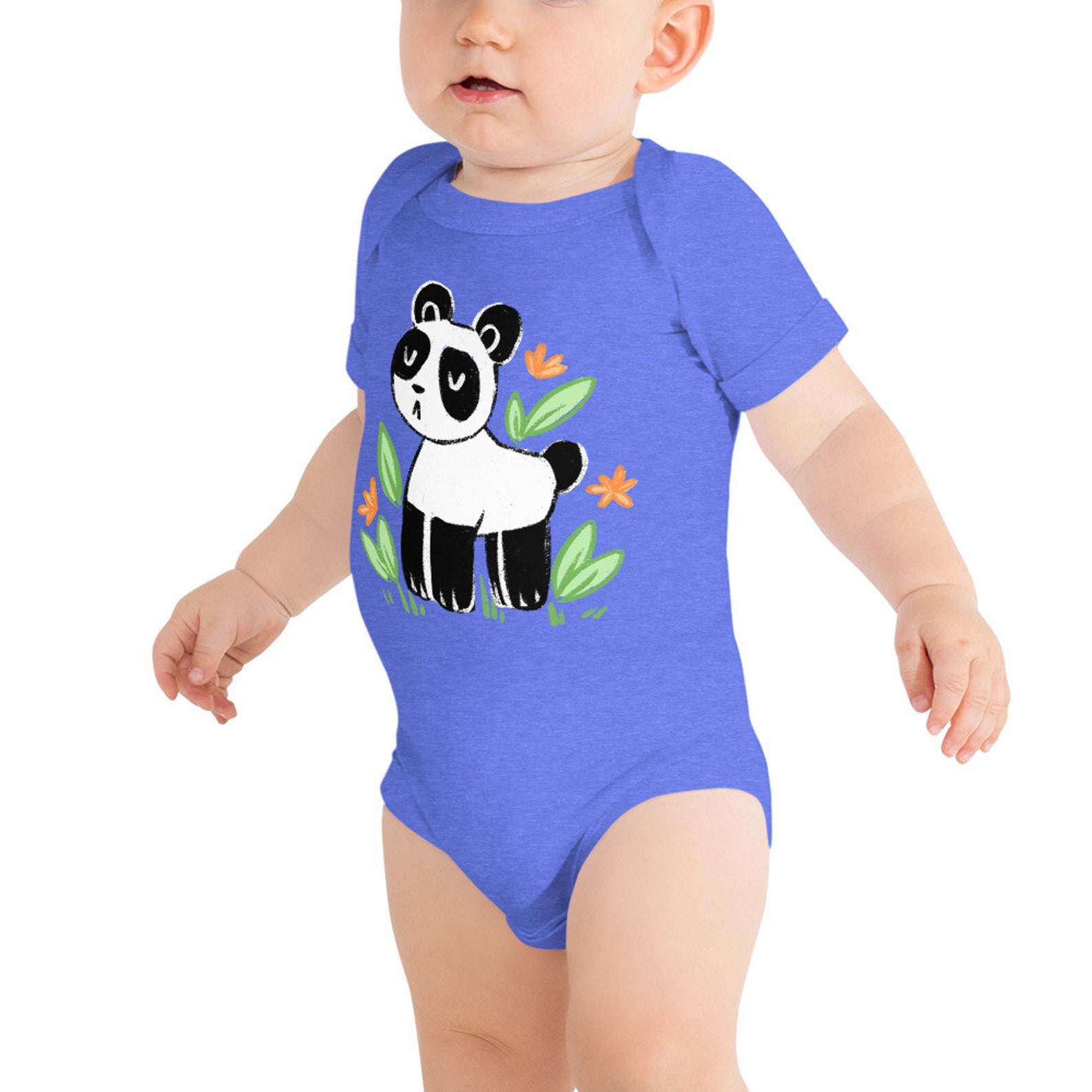 Baby Panda Shortsleeved diaper Etsy