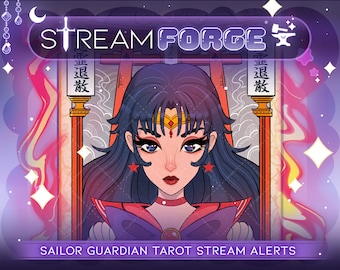 Magic Girl Benachrichtigungen | Mond-Tarot-Karte | Wasserlauf Dekoration Overlay