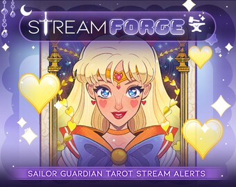 Magic Girl Benachrichtigungen | Mond-Tarot-Karte | Wasserlauf Dekoration Overlay