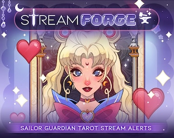 Magic Girl Benachrichtigungen | Mond-Tarot-Karte | Wasserlauf Dekoration Overlay