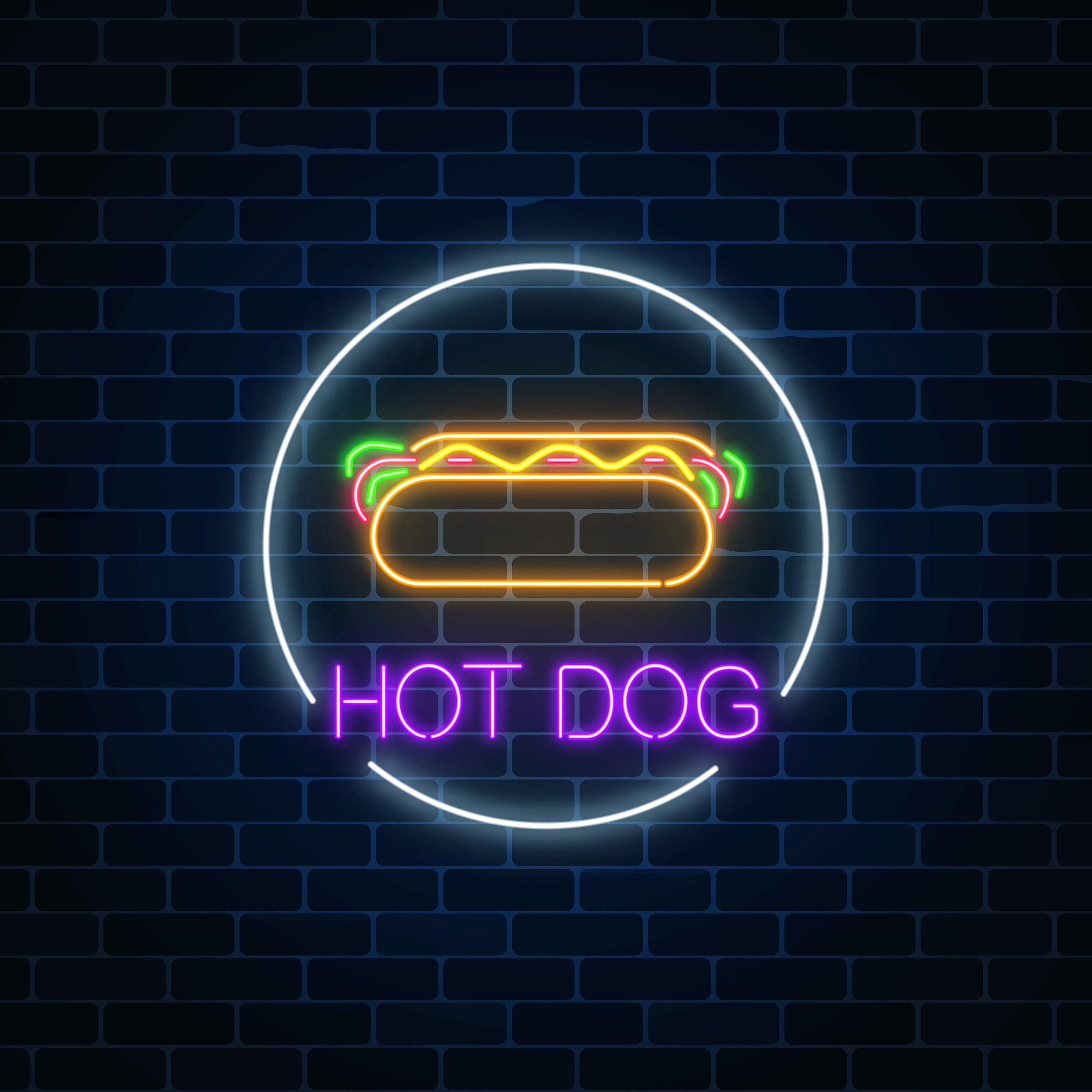 Hot Dog Neon Sign Led Etsy