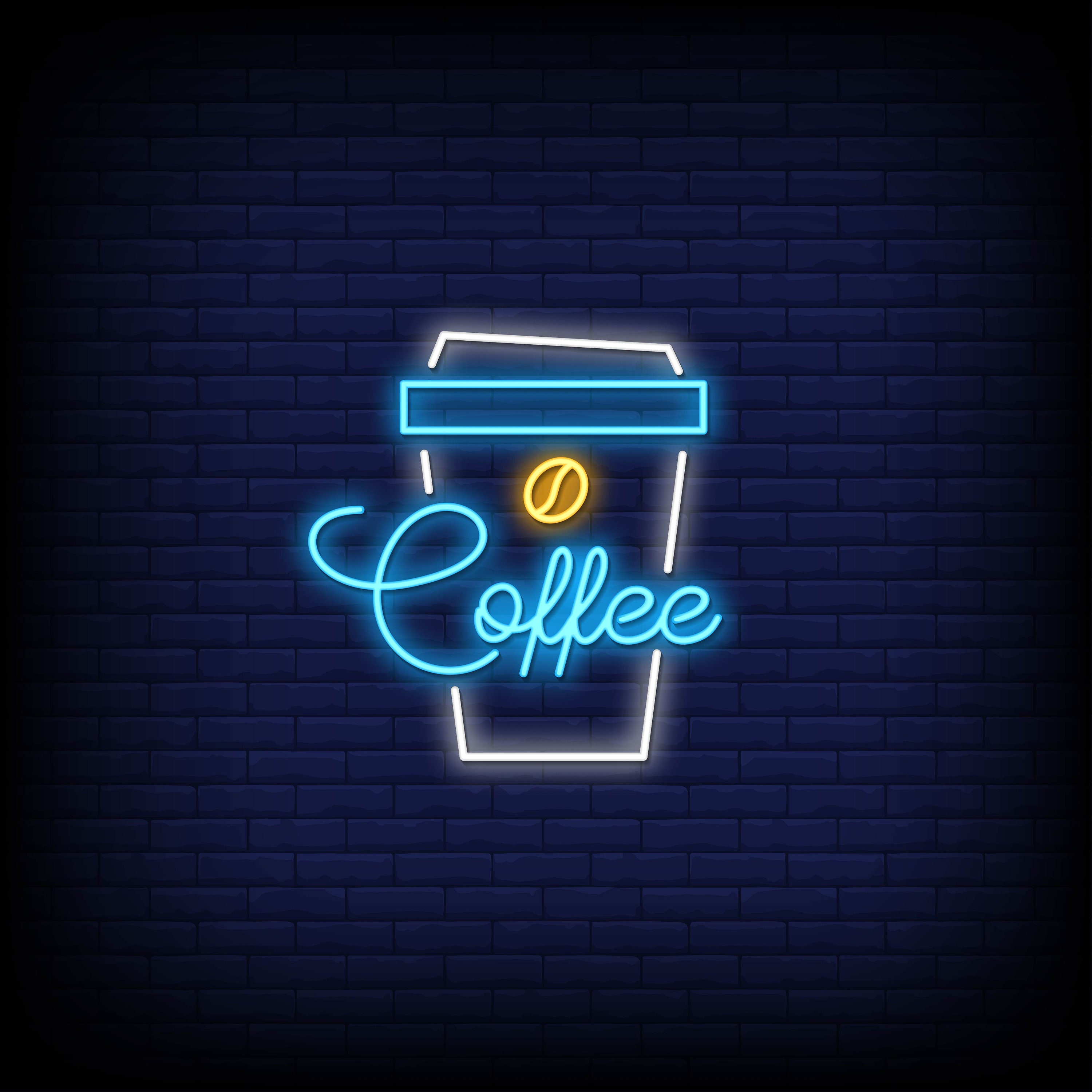 Coffee Custom Neon Sign Personalized LED Light Bar Logo Etsy