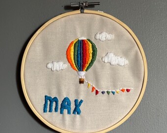Hot Air Balloon Embroidery