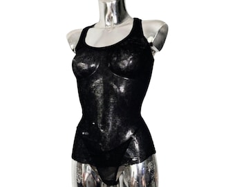 EELS&CO see-thru cotton mesh distressed and deconstructed top
