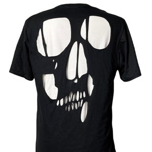 Skull Cut Out T-Shirt (Unisex) Goth Soft Cotton