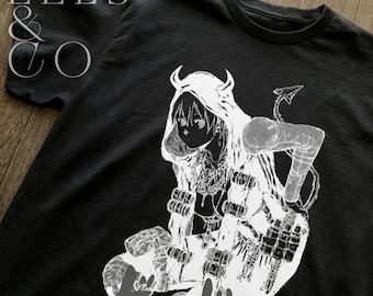 悪魔二階堂 ドロヘドロ Tシャツ ブラック - Etsy 日本