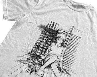Serial Experiments Lain T-SHIRT v2 (sleeve print optional)
