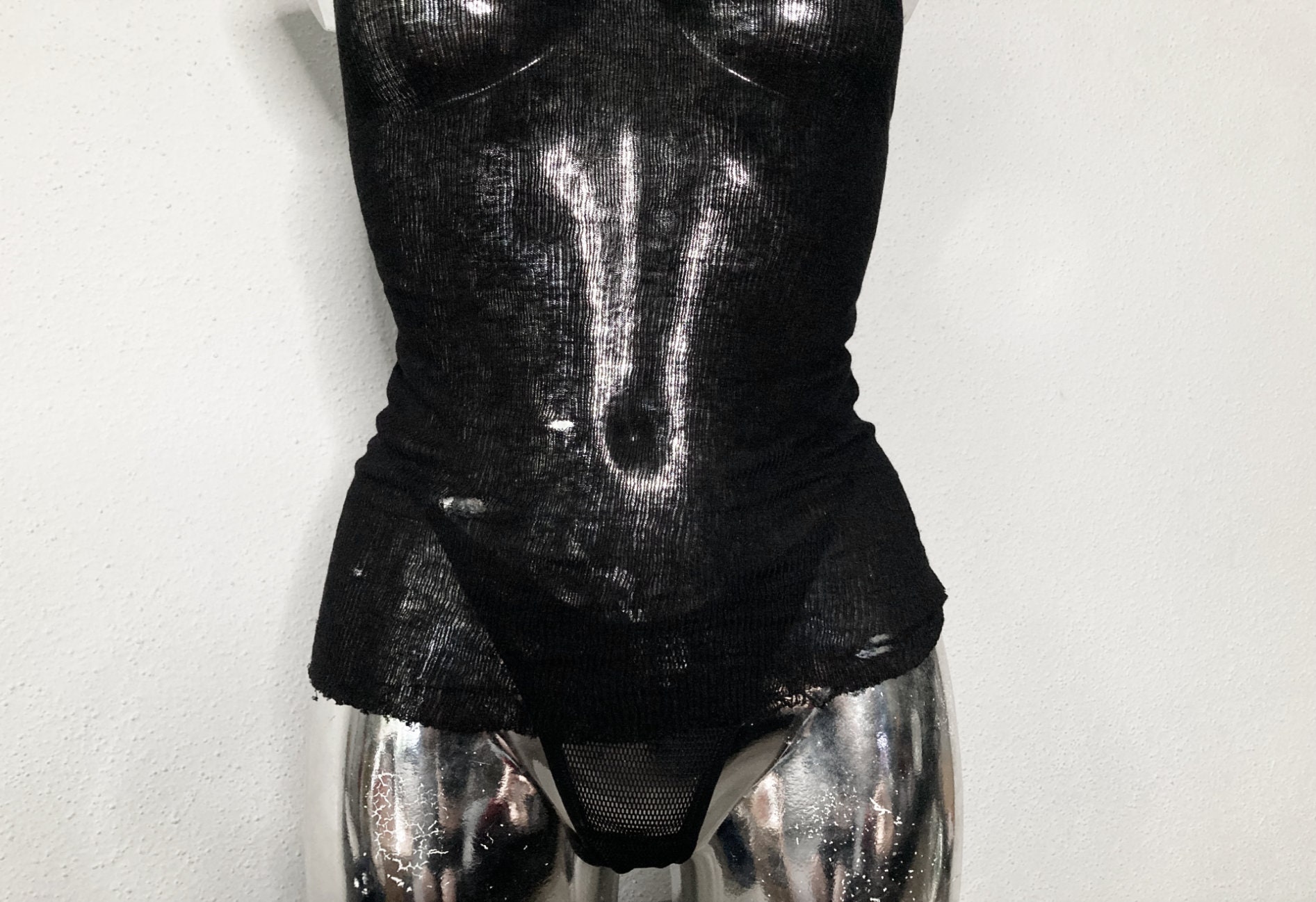 EELS&CO See thru Cotton Mesh Distressed and Deconstructed Top Etsy